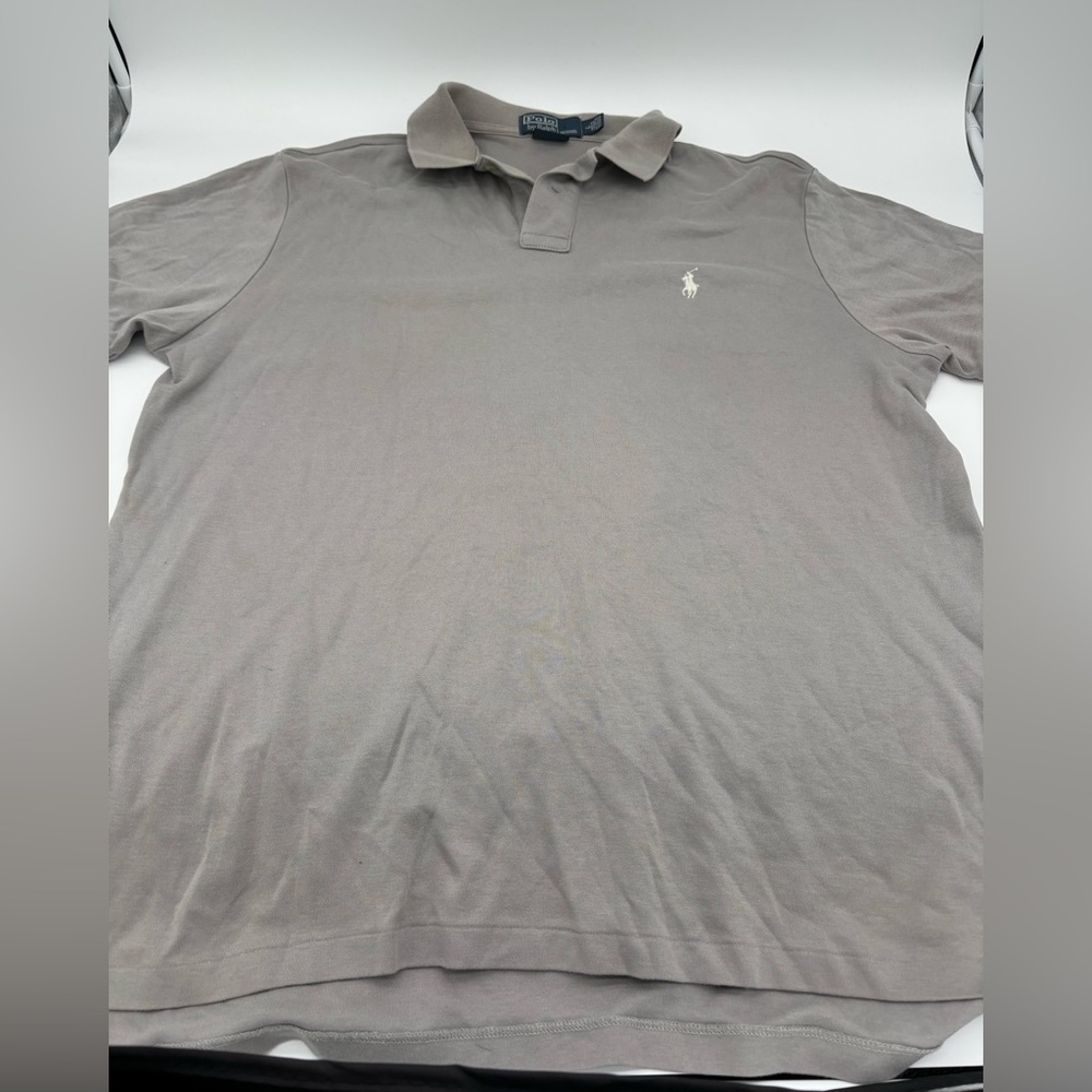 Ralph Lauren Men’s Short Sleeve Polo Sz Large Taupe Dark Beige